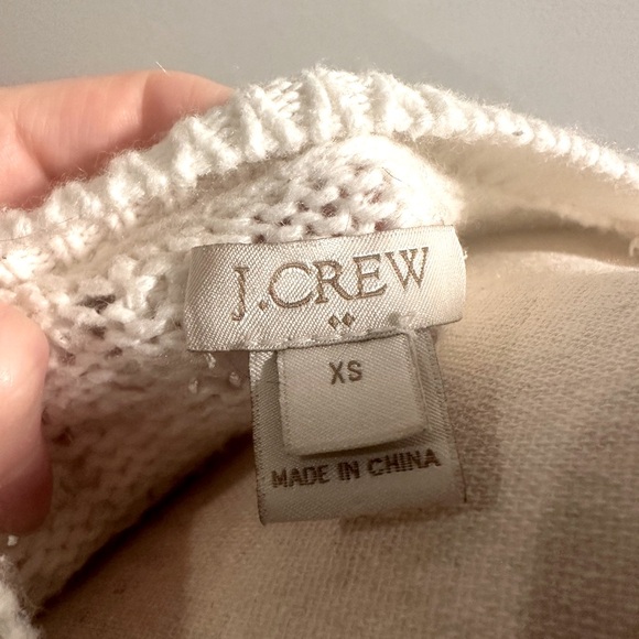 J. Crew Factory Ivory Cable Knit Sweater - Picture 6 of 7